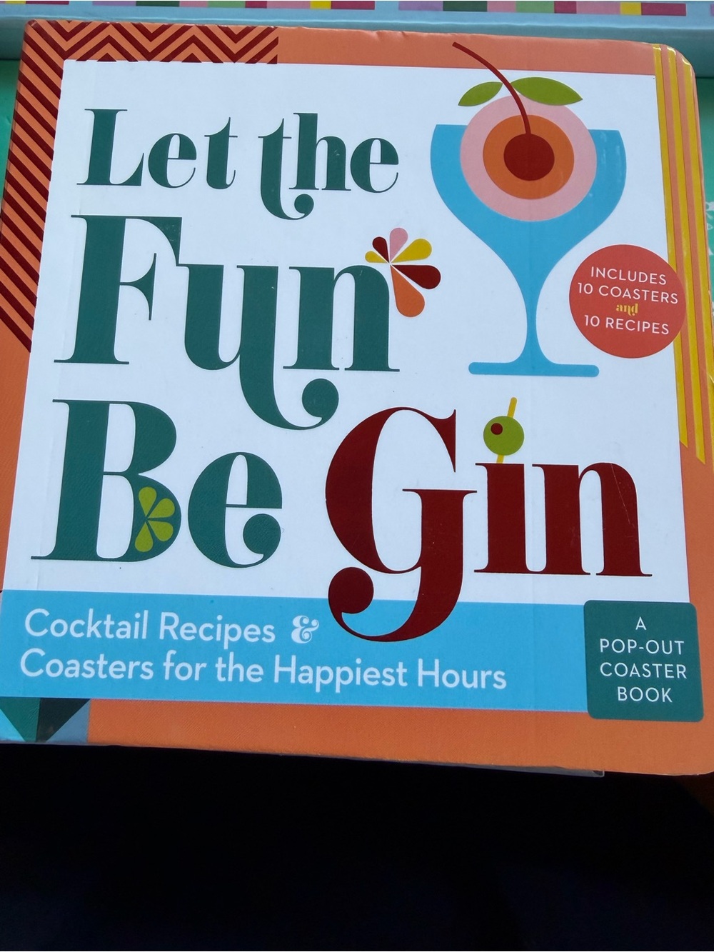 Let the Fun Be Gin Cocktail Recipe & Coaster Book - New